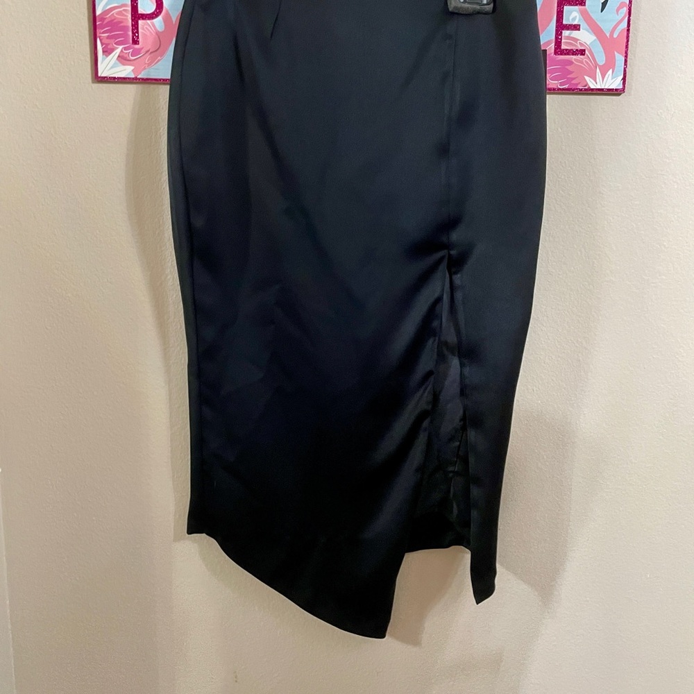 Black Womens Posh Midi Skirt